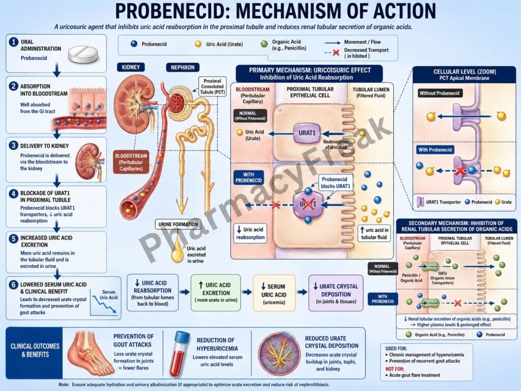 MOA of Probenecid