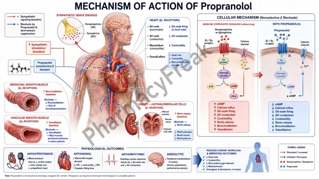 MOA of Propranolol