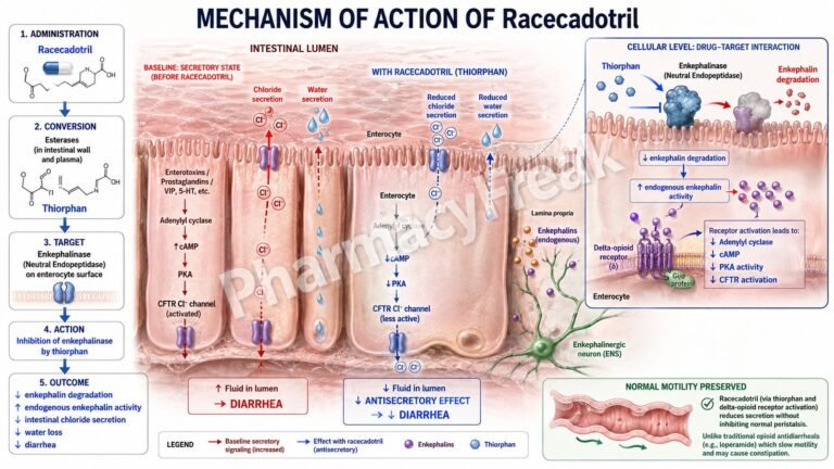 MOA of Racecadotril
