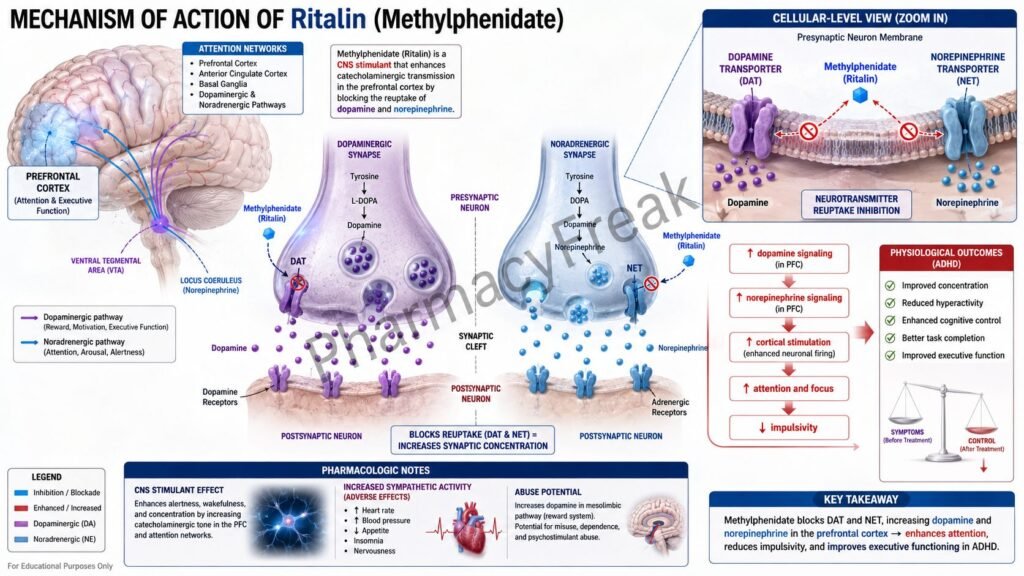 MOA of Ritalin