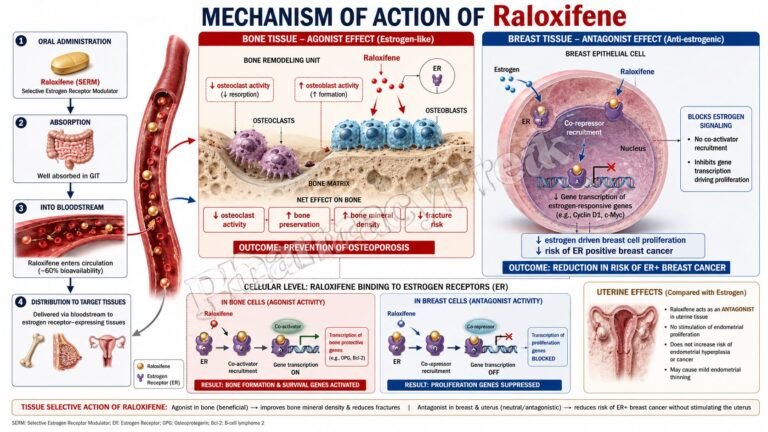 Mechanism of action of Raloxifene