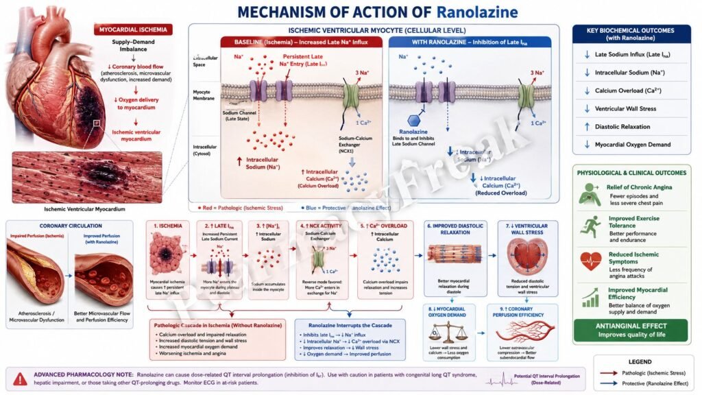 MOA of Ranolazine