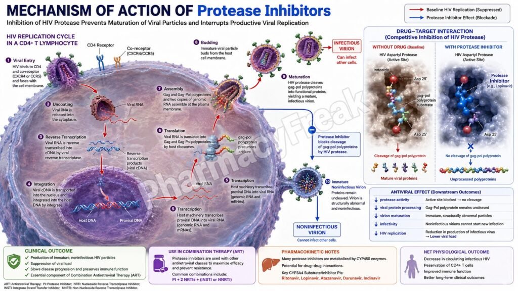 Mechanism of Action of Protease Inhibitors