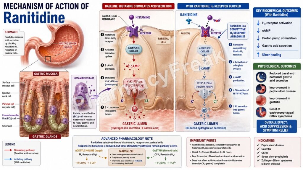 Mechanism of Action of Ranitidine