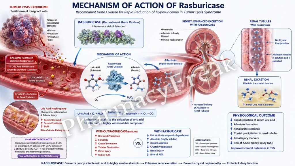 MOA of Rasburicase
