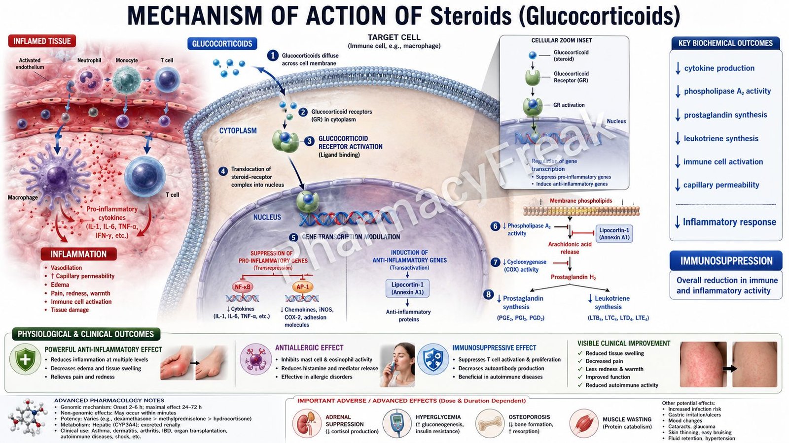Mechanism of Action of Steroids