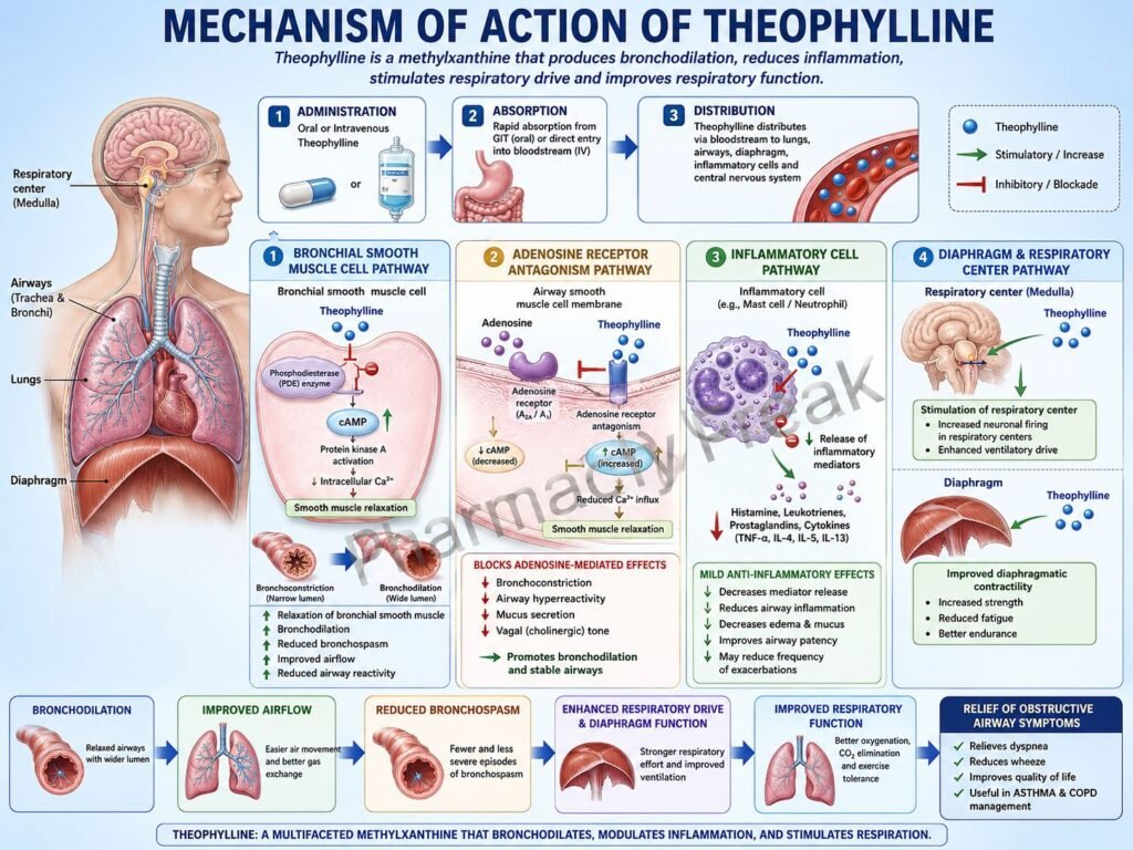 MOA of Theophylline