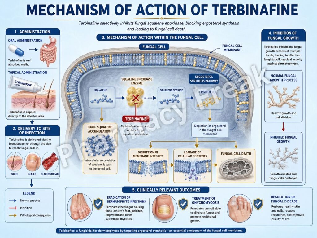 Mechanism of action of Terbinafine