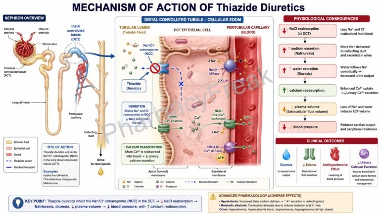 Mechanism of action of Thiazide Diuretics