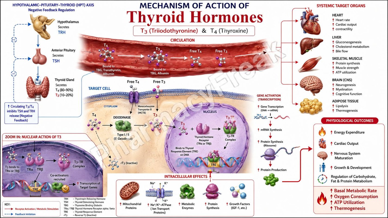 MOA of Thyroid Hormones