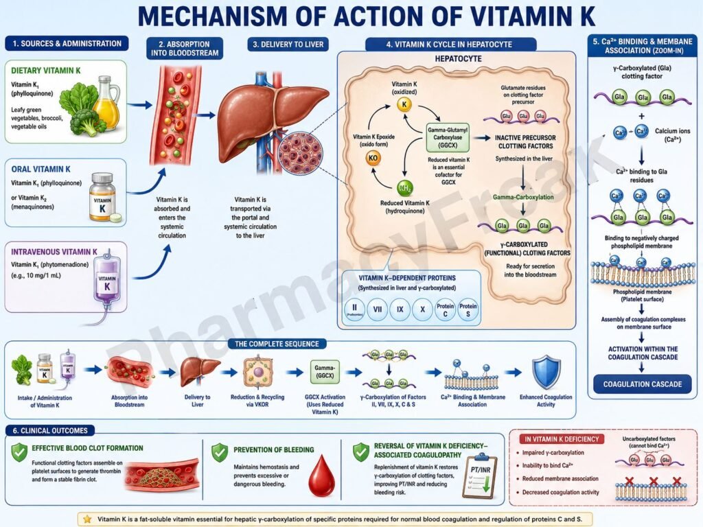Vitamin K Mechanism of action