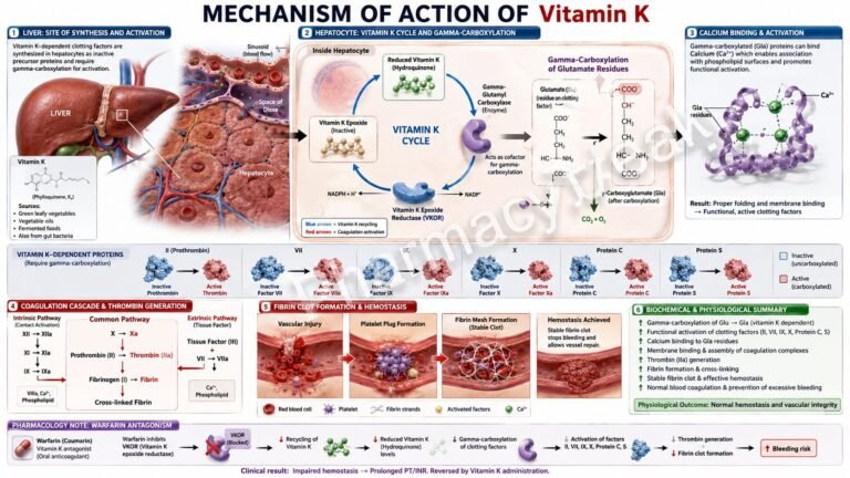 Mechanism of Action of Vitamin K