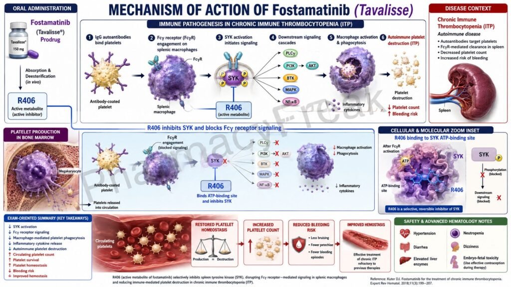 Mechanism of Action of Fostamatinib