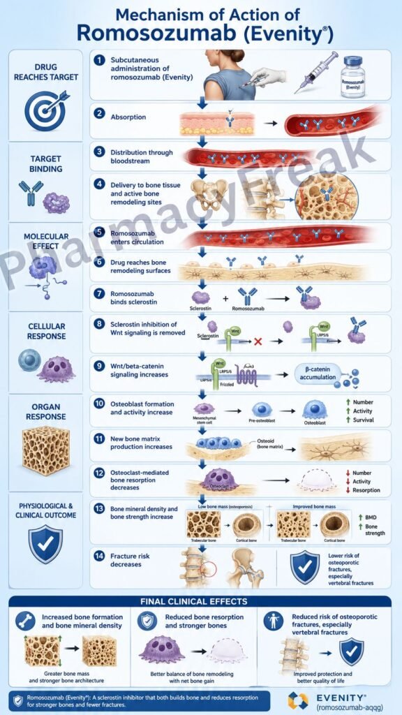 Mechanism of Action of Romosozumab Flowchart