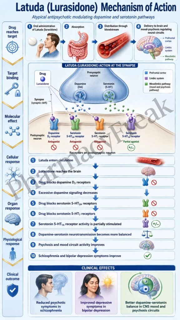 Mechanism of Action of Latuda Flowchart