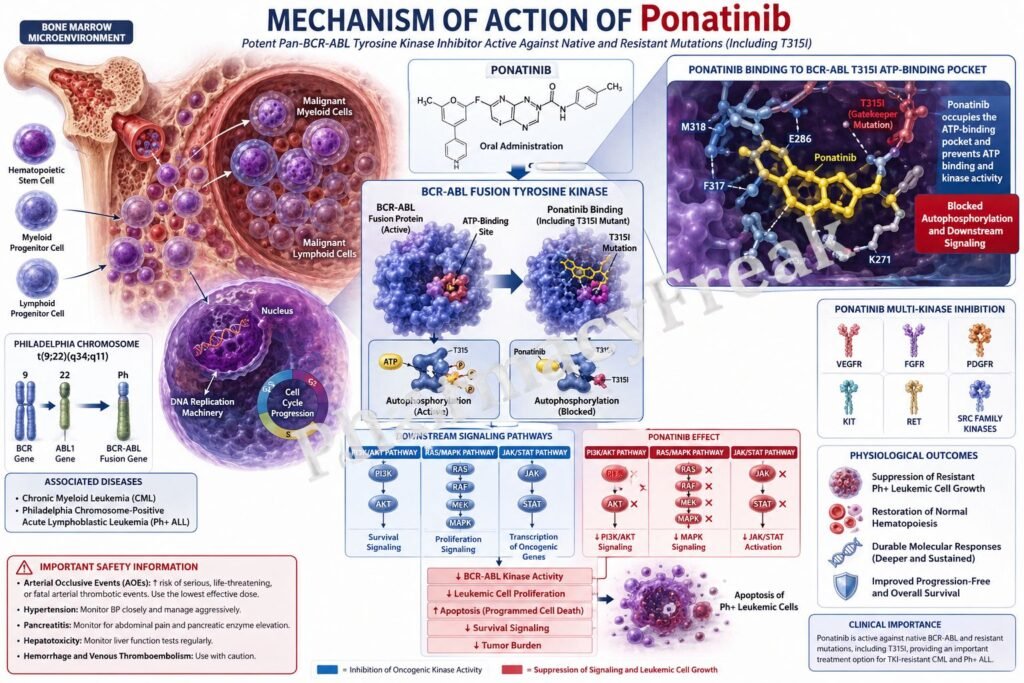 Mechanism of Action of Ponatinib