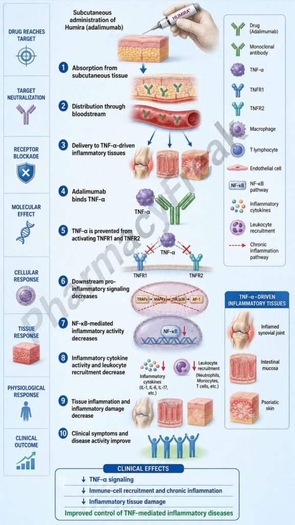 Mechanism of Action of Humira Flowchart